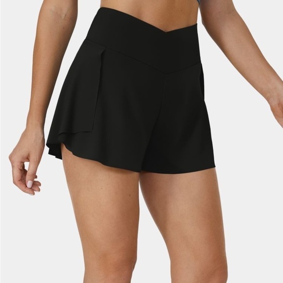 Halara In My Feels High Waisted Crossover Side Pocket Split Casual Skort - Picture 6 of 11